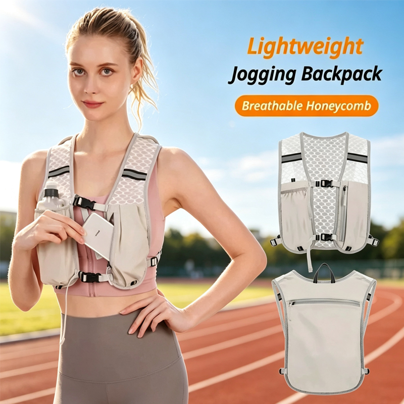 Reflective Vest Cycling - حقيبة ظهر خفيفة الوزن للجري والدراجات،