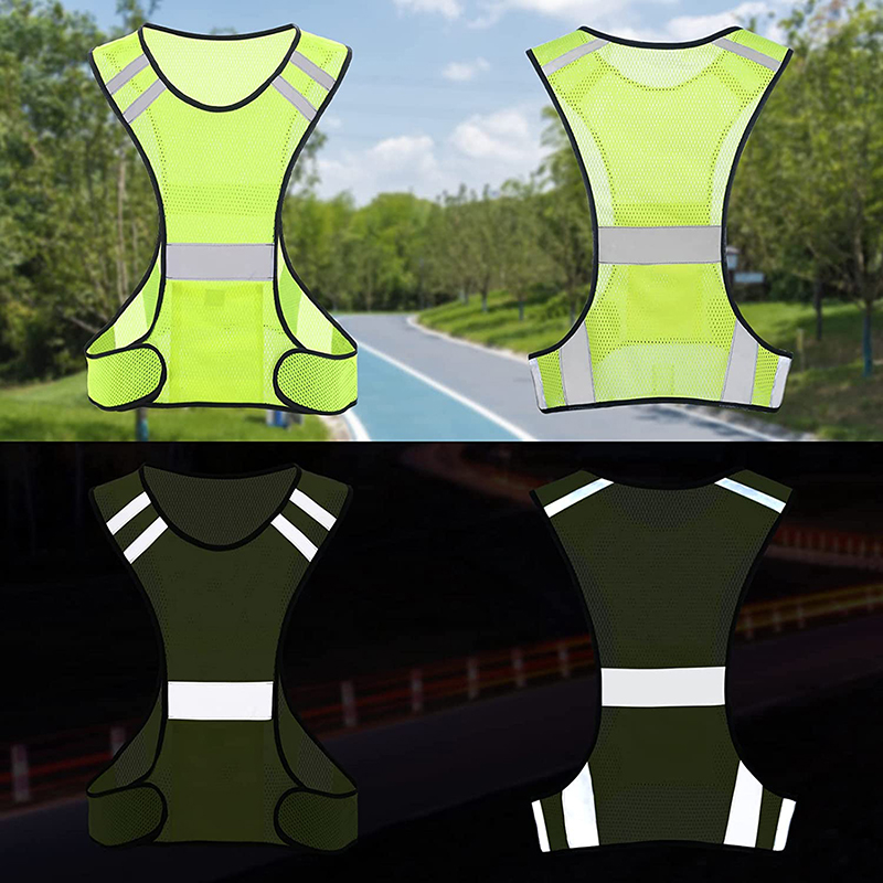 Reflective Vest Cycling - سترة أمان عاكسة من الشبك الفلوري،