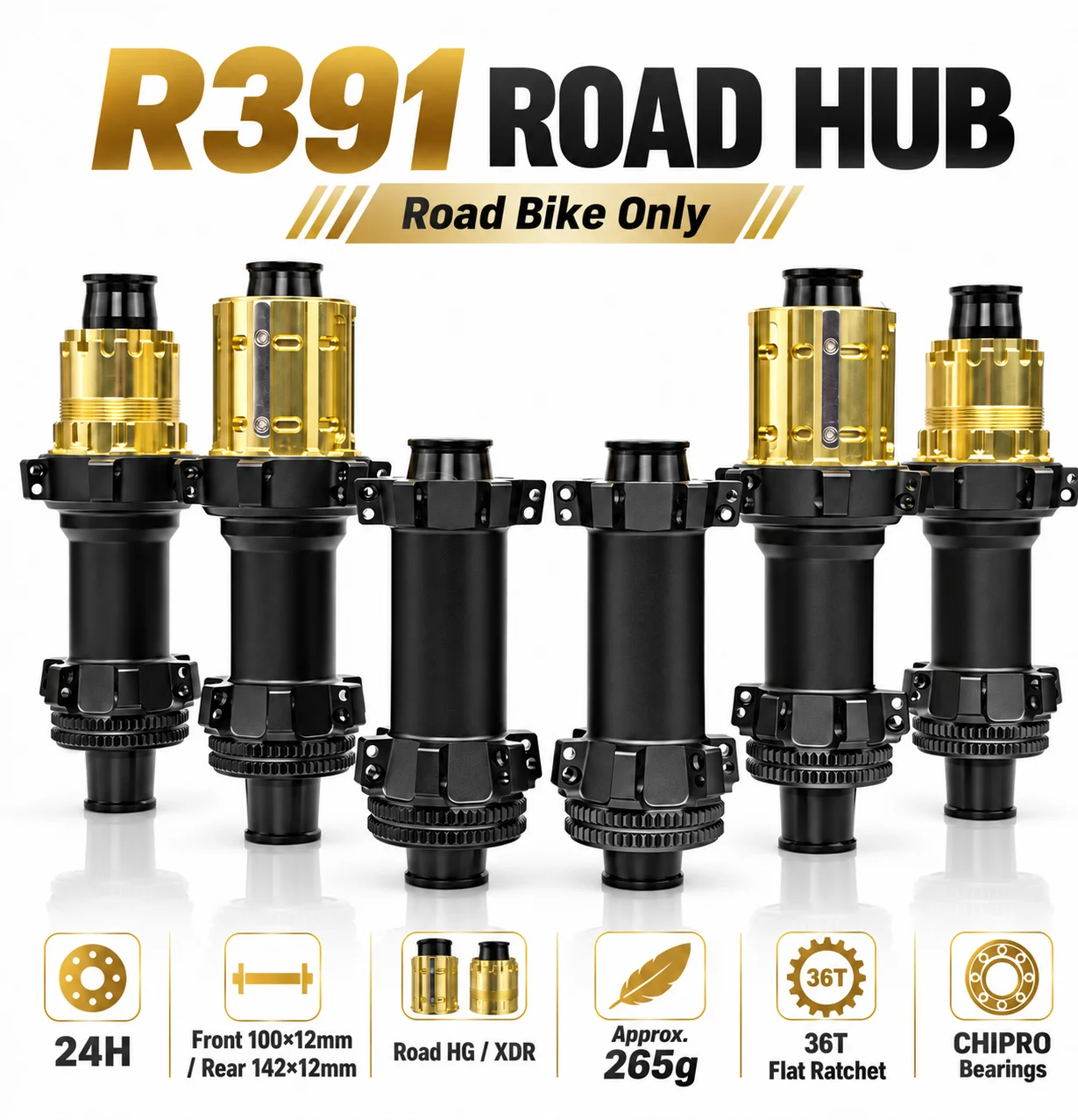 مجموعة محور دراجة GOLDIX R391  - مراجعة Dynamo Hub Front وسعره