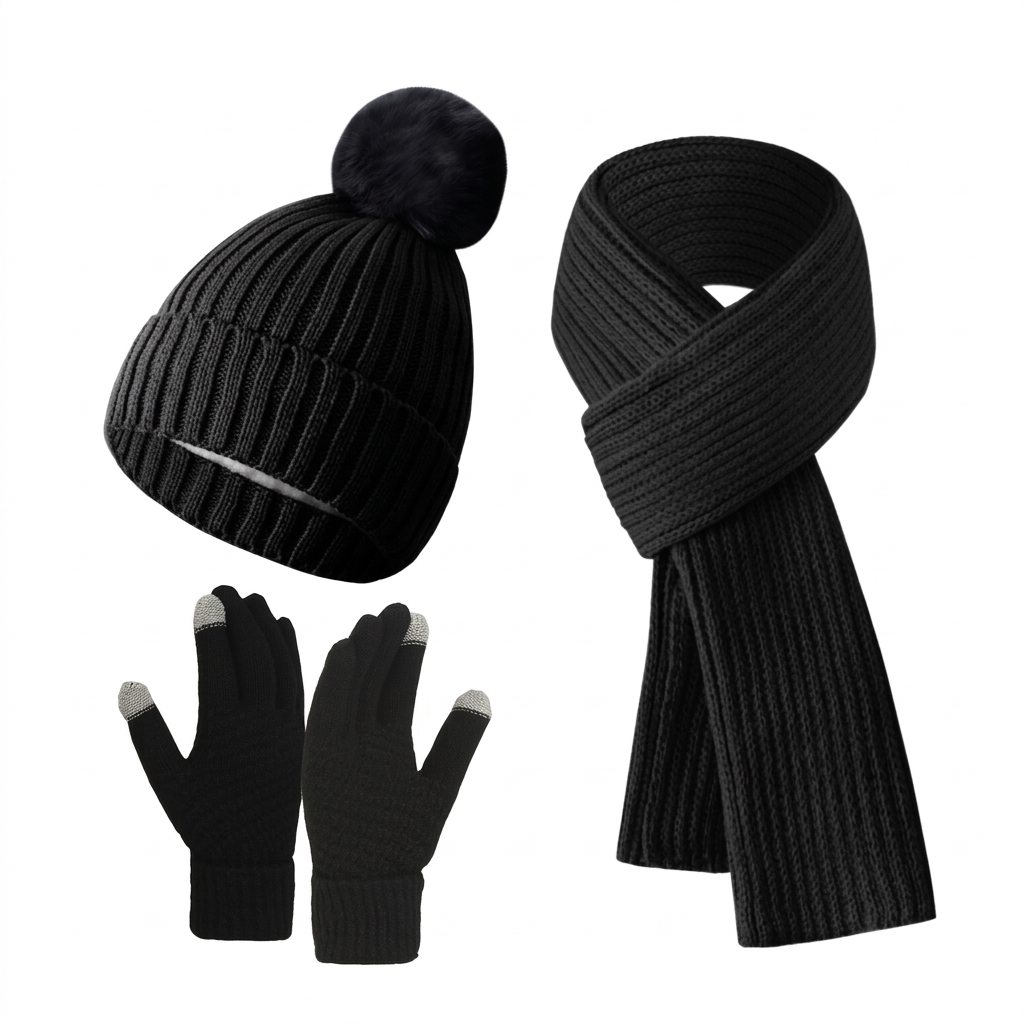 طقم قبعة وشال وقفازات شتوية أن - مراجعة Cycling Commute Essentials وسعره
