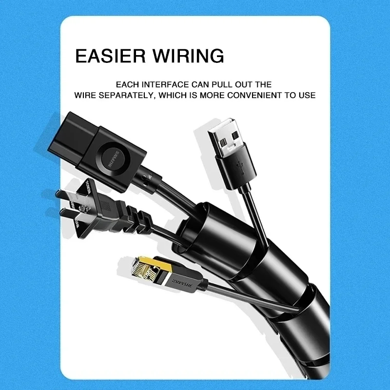 1/3 قطع 2 متر منظم كابلات حلزو - مراجعة Cable Lock Flexible وسعره